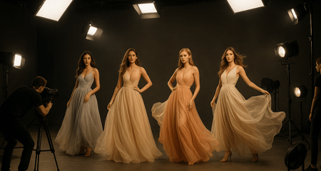 Stylish scene from a beauty commercial